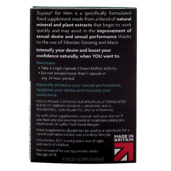 Zuyosa - Sexual Vitality Supplement For Men 4 Pack (essentials - Sexual Health)