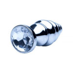 Precious Metals – Ribbed Silver Butt Plug (anal Toys – Butt Plugs)