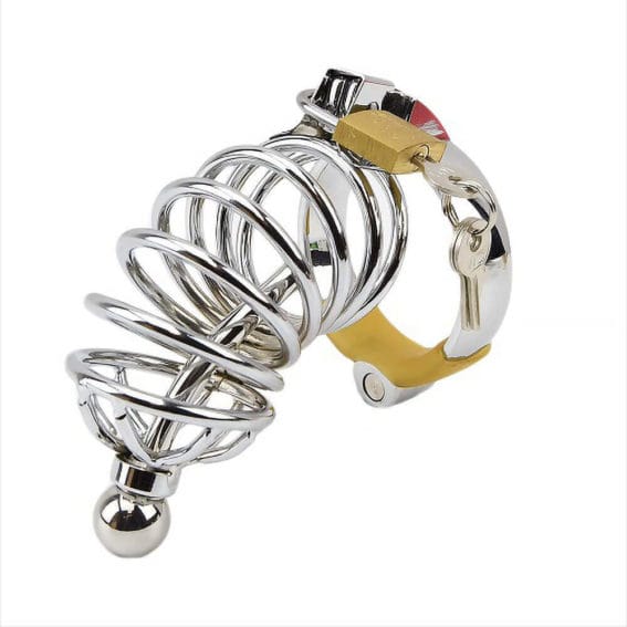 Impound - Corkscrew Male Chastity Device With Penis Plug (cock Rings And Cages)