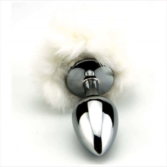 Furry Fantasy - White Bunny Tail Butt Plug (anal Toys - Butt Plugs)