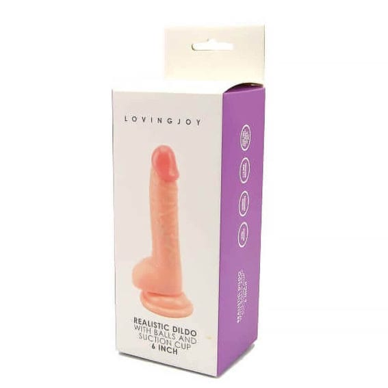 Loving Joy - Realistic Dildo With Balls And Suction Cup 6 Inch (dildos & Dongs)