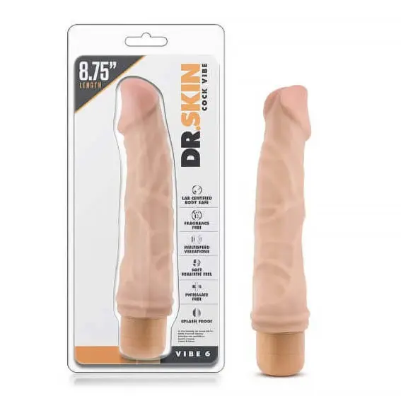 Blush – 9 Inch Realistic Multi Speed Vibrator Curved (flesh)