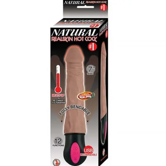 Nasstoys - Realistic Warming 7 Inch Vibrating Dildo Brown (realistic)