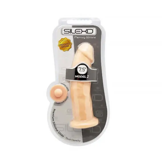 Silexd – 7.5 Inch Realistic Silicone Dual Density Dildo With Suction Cup (flesh)