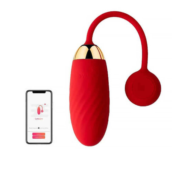 Svakom - Ella App Controlled Silicone Vibrating Egg Red (fun Vibrators)