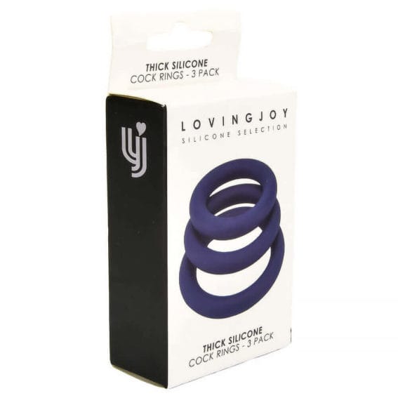 Loving Joy - Thick Silicone Cock Rings 3 Pack (toys For Him - Sleeves & Rings)
