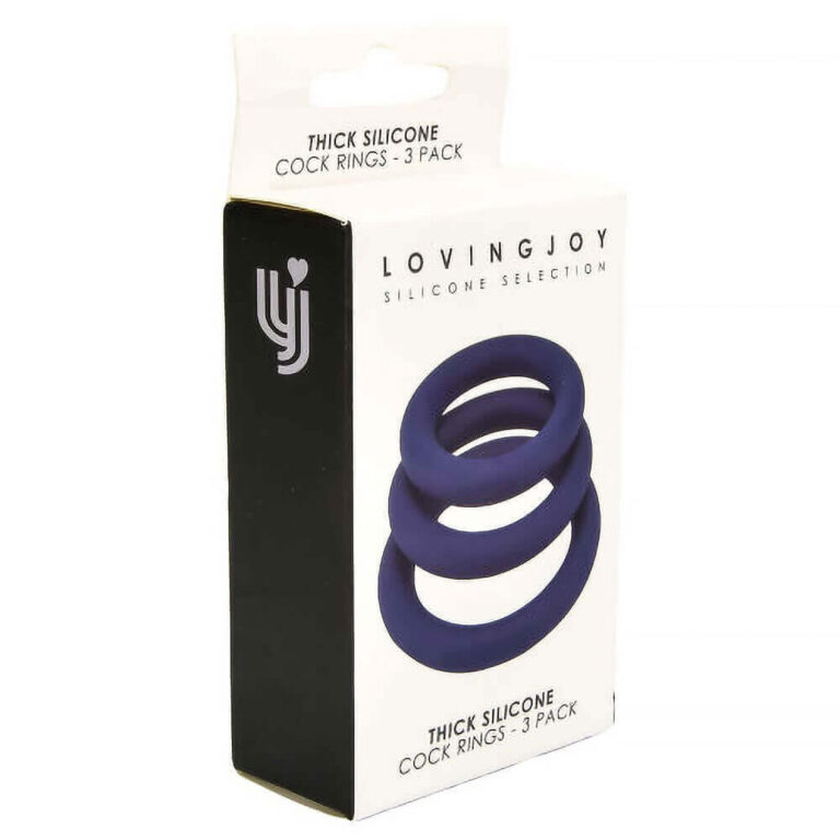 Loving Joy - Thick Silicone Cock Rings 3 Pack (toys For Him - Sleeves & Rings)
