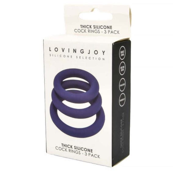 Loving Joy - Thick Silicone Cock Rings 3 Pack (toys For Him - Sleeves & Rings)
