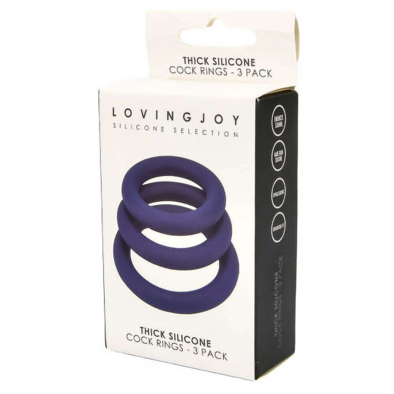Loving Joy - Thick Silicone Cock Rings 3 Pack (toys For Him - Sleeves & Rings)