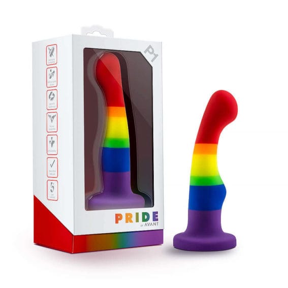 Blush - 6 Inch Avant Pride Freedom Silicone Dildo (rainbow)