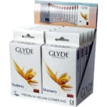 Glyde Vegan Condoms - Ultra Blueberry Flavour Vegan Condoms 10 Pack (essentials)
