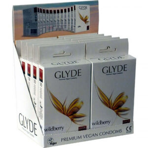 Glyde Vegan Condoms - Ultra Wildberry Flavour Vegan Condoms 10 Pack (essentials)