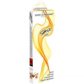 Glyde Vegan Condoms – Sheer Vegan Dams Mixed Flavour 4 Pack (essentials)