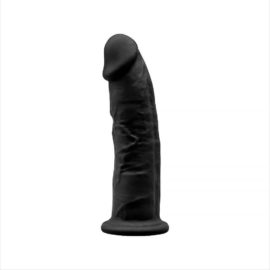 Silexd – 6 Inch Realistic Silicone Dual Density Dildo With Suction Cup (black)