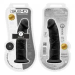 Silexd – 9 Inch Realistic Girthy Silicone Dual Density Dildo (black)