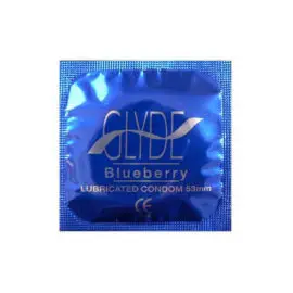 Glyde Vegan Condoms – Ultra Blueberry Flavour Vegan Condoms 100 Bulk Pack