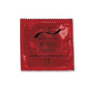 Glyde Vegan Condoms - Ultra Slimfit Strawberry Flavour Vegan Condoms 100 Bulk Pack