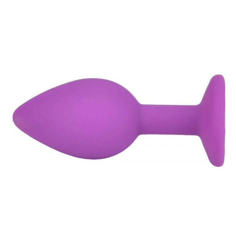 Loving Joy - Jewelled Silicone Butt Plug Purple - Small (anal Toys - Butt Plugs)