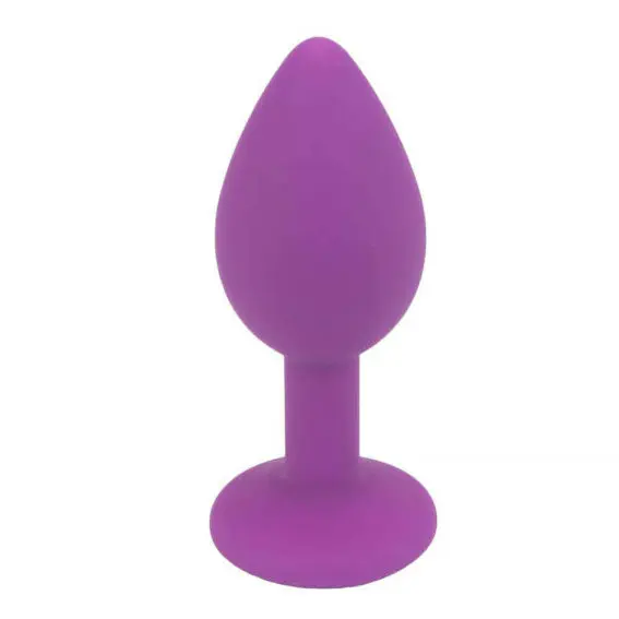 Loving Joy – Jewelled Silicone Butt Plug Purple – Small (anal Toys – Butt Plugs)