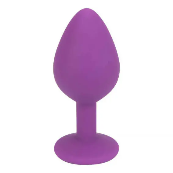 Loving Joy – Jewelled Silicone Butt Plug Purple – Medium (anal Toys – Butt Plugs)