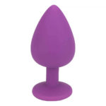 Loving Joy - Jewelled Silicone Butt Plug Purple - Large (anal Toys - Butt Plugs)