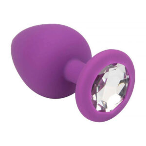 Loving Joy - Jewelled Silicone Butt Plug Purple - Large (anal Toys - Butt Plugs)