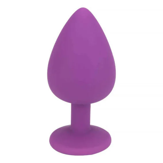 Loving Joy - Jewelled Silicone Butt Plug Purple - Large (anal Toys - Butt Plugs)