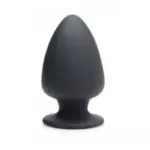 Silexd - 3.5 Inch Dual Density Small Silicone Butt Plug  (black - Anal Toy)