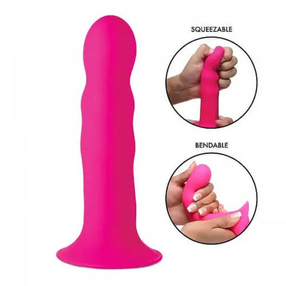 Silexd – 5 Inch Cushioned Core Silicone Dildo And Suction Cup (black)