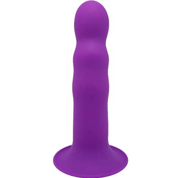 Silexd - 7 Inch Cushioned Core Ribbed Silicone Dildo (purple)