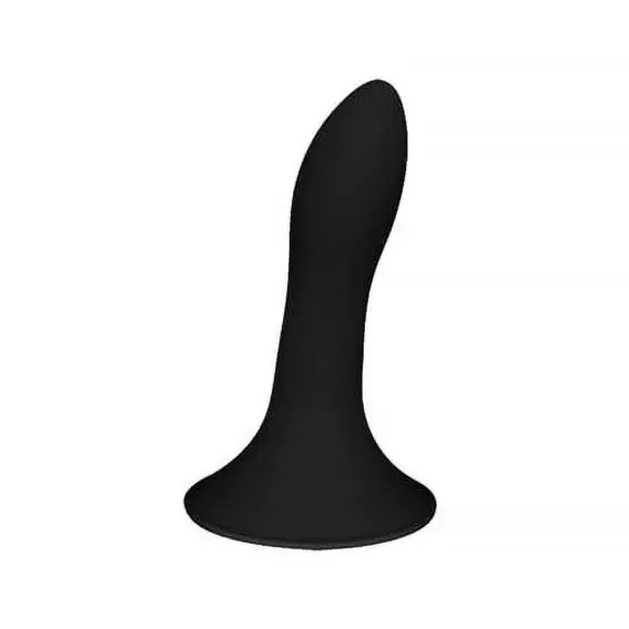 Silexd – 5 Inch Cushioned Core Silicone Dildo And Suction Cup (black)