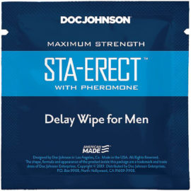 Doc Johnson – Sta – Erect With Pheromone Delay Wipe For Men (essentials)