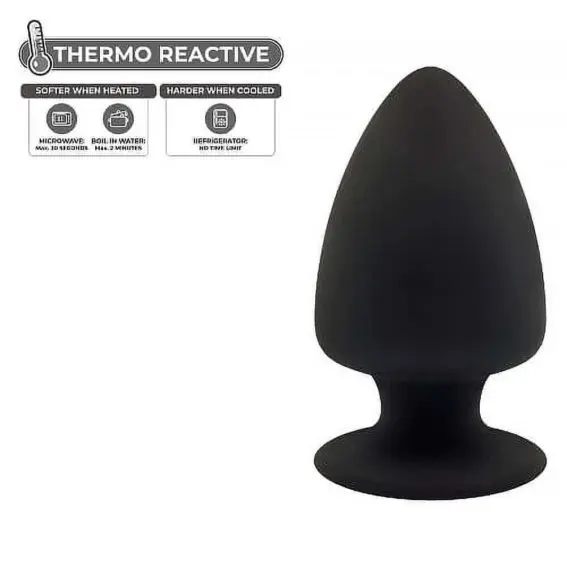 Silexd - 3.5 Inch Dual Density Small Silicone Butt Plug  (black - Anal Toy)