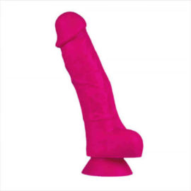 Silexd – 7 Inch Realistic Silicone Dual Density Dildo And Balls (pink)