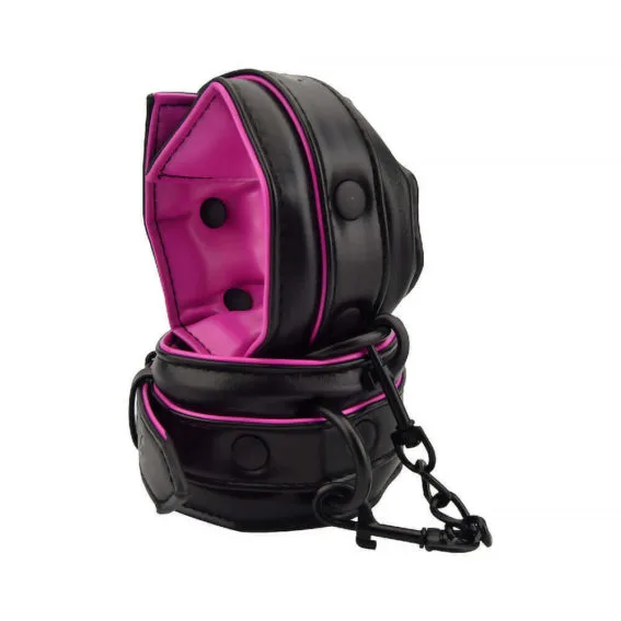 Bound To Please – Pink & Black Wrist Cuffs (bondage – Restraints)