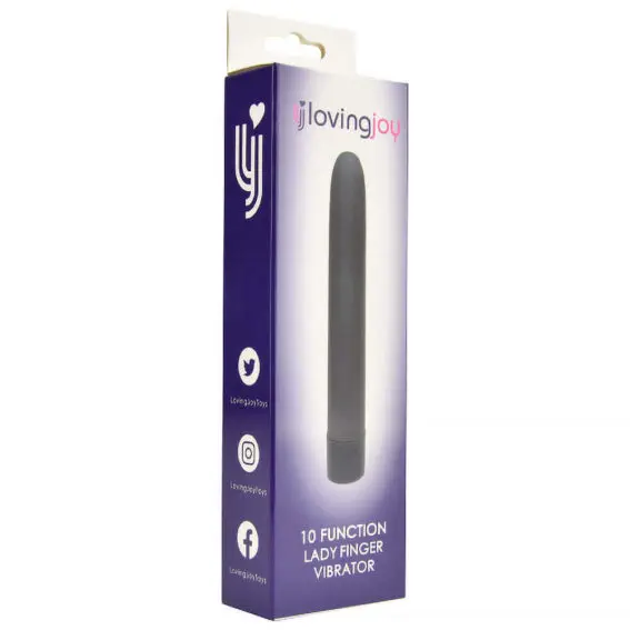 Loving Joy – 10 Function Lady Finger Vibrator Black (classic Vibrators)