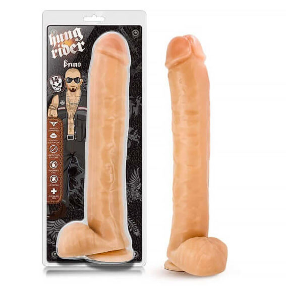 Blush - 14 Inch Hung Rider Xl Realistic Dildo With Suction Cup (flesh)