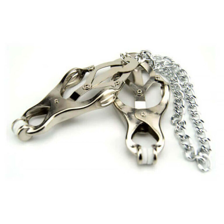 Bound To Please - Squeezer Teaser Clover Nipple Clamps With Chain (toys For Hery)