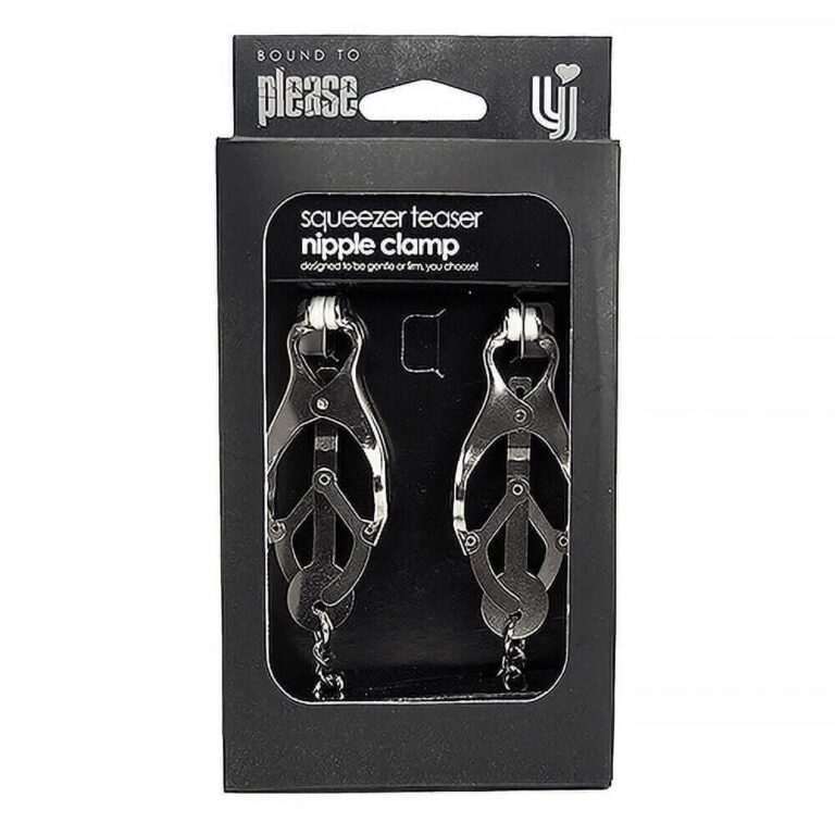Bound To Please - Squeezer Teaser Clover Nipple Clamps With Chain (toys For Hery)