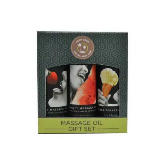Earthly Body – Edible Massage Oil Gift Set Box (couples – Playtime)