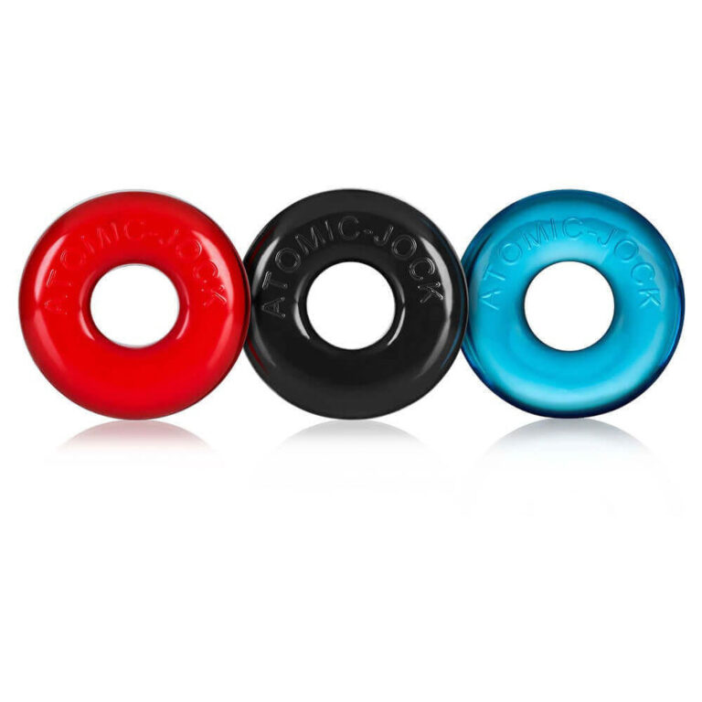 Oxballs - Ringer Red Black & Blue Small Cockrings