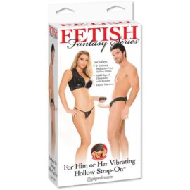 Fetish Fantasy – Him Or Hers Vibrating Hollow Strap-on (6.5-inch)