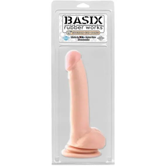 Basix Rubber Works - Large Dong With Suction Cup (flesh 9-inch)