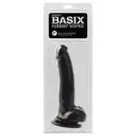 Basix Rubber Works – Large Dong With Suction Cup (black 9-inch)