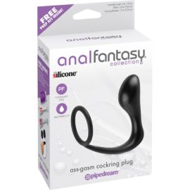 Anal Fantasy – Ass-gasm Cockring Plug (black) (3.25-inch)