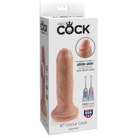 King Cock – Slide-skin Uncut 6-inch Dildo (flesh)