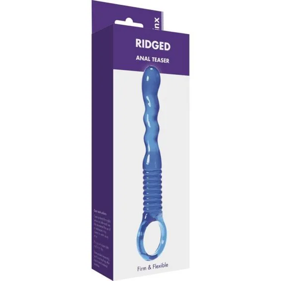Kinx – Ridged Firm & Flexible Anal Teaser (6-inch Blue)