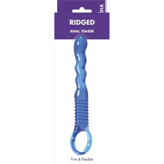 Kinx – Ridged Firm & Flexible Anal Teaser (6-inch Blue)