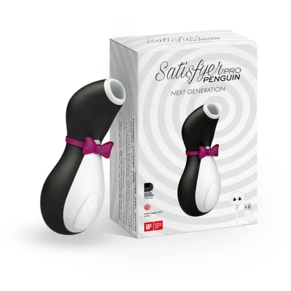 Satisfyer Clitoral Stimulator - Penguin Vibrator (black/white)