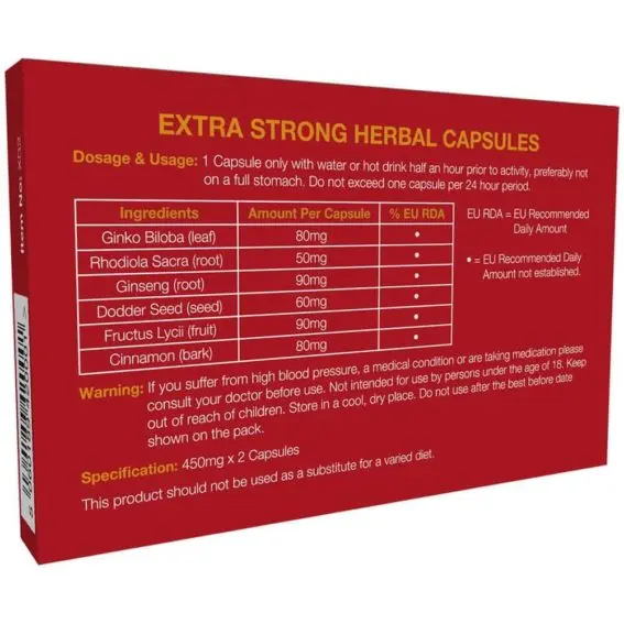 Extra Strong - Male Tonic Enhancer (2x 450mg Capsules)